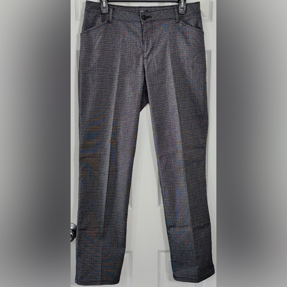 Lee Relaxed Fit Straight Leg Pants Womens 8 Medium Gray Career Workwear Stretch